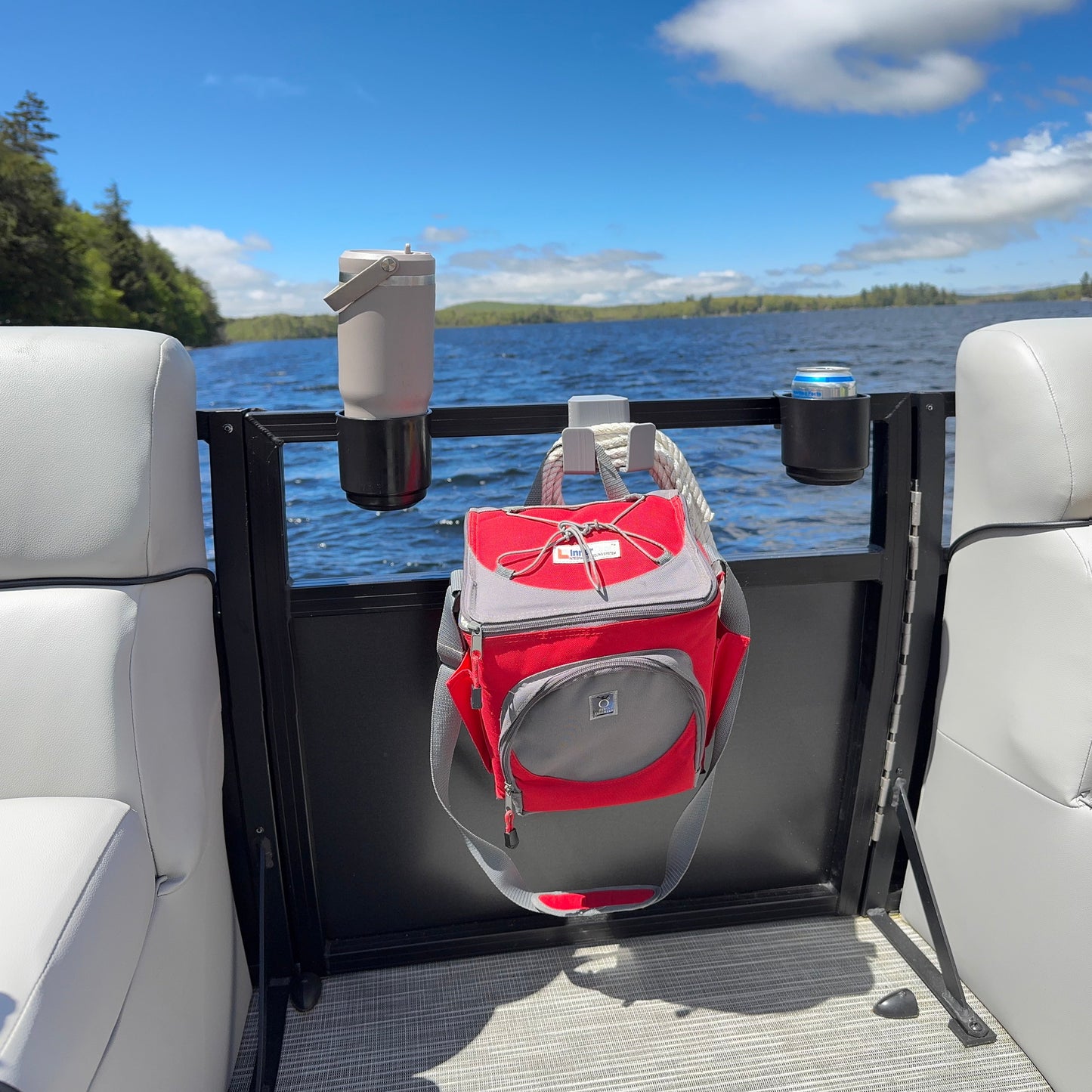 pontoon boat multi-purpose hook hanging rope and cooler